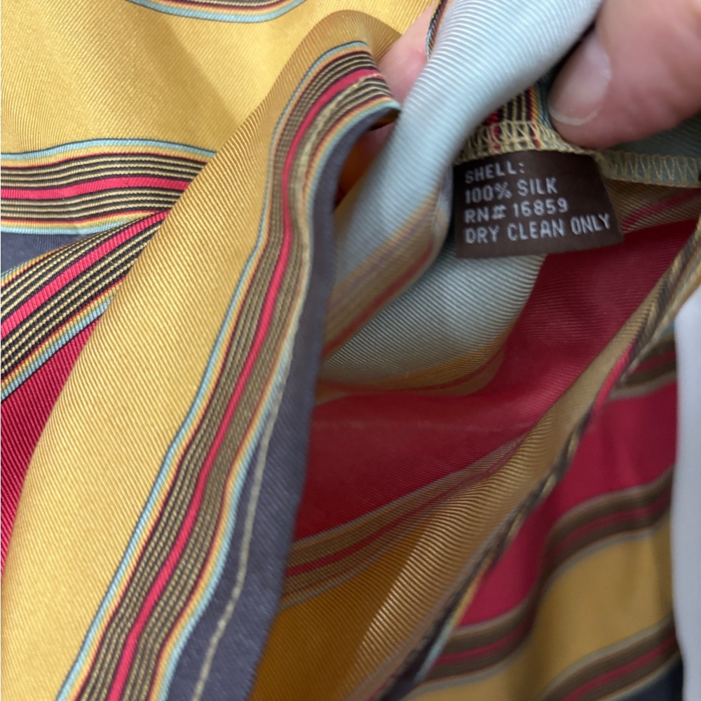 J. McLaughlin 100% Silk Striped Button-Up Blouse - Size 6 - Picture 5 of 5